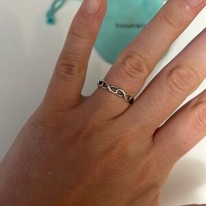 Sterling silver infinity ring from Tiffany’s